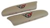 1997-2004 C5 Corvette Leather Armrest Pads With C5 Logo Shale